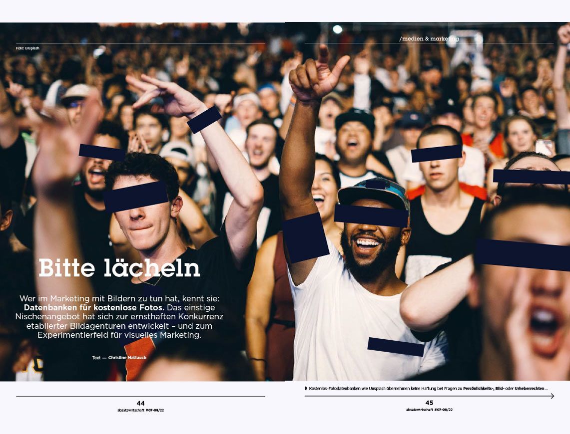 absatzwirtschaft Magazin – Innenteil mit Bildstrecke