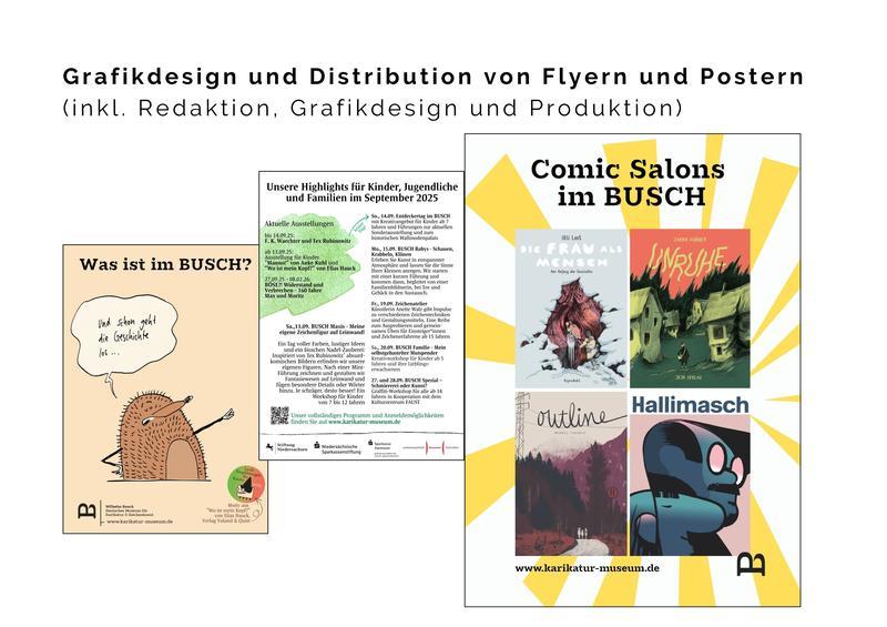 Museum Wilhelm Busch – Grafikdesign und Produktion von Flyern, Postern und Comic Salons