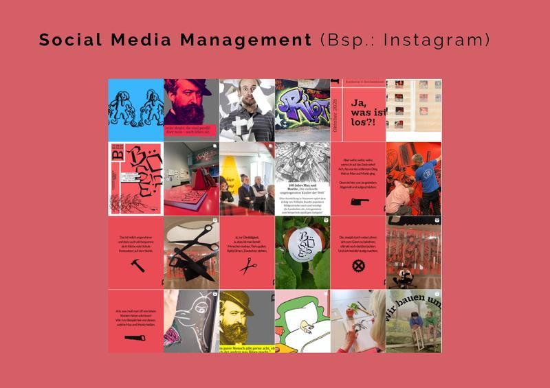 Museum Wilhelm Busch – Social Media Management, Instagram-Feed mit Ausstellungsinhalten