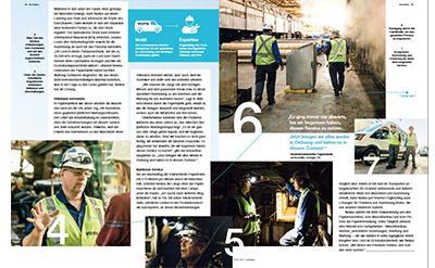 Voith Magazin ontrack & nextlevel – Bildredaktion, Doppelseite